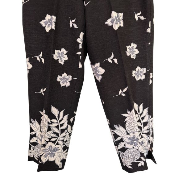 Tommy Bahama Women's‎ 100% Silk Pants Size 8 Lined Straight Leg Tropical Print - Picture 3 of 9